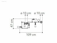 1 x industriële retro wandlamp 5 lichts - afbeelding 7 van  11