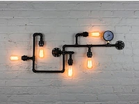 1 x industriële retro wandlamp 5 lichts - afbeelding 8 van  8