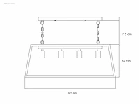 1 x lexington ambiente stalen hanglamp - afbeelding 6 van  10
