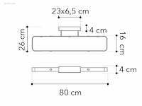 1 x luce ambiente design led moka plafond lamp - afbeelding 5 van  7