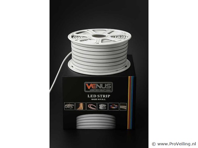 1 x neon led strip – 50 meter – 8w/m – groen – ip65 waterdicht - afbeelding 2 van  5