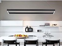 1 x quattro square 120x40 cm hang lamp zwart - afbeelding 6 van  6