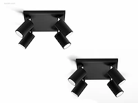 1 x quattro square 80x80 cm hang lamp zwart - afbeelding 12 van  12