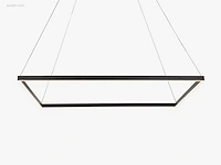 1 x quattro square 80x80 cm hang lamp zwart
