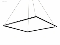 1 x quattro square 80x80 cm hang lamp zwart - afbeelding 2 van  10