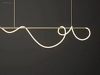 1 x ropu 120 led design armatuur goud - afbeelding 2 van  7
