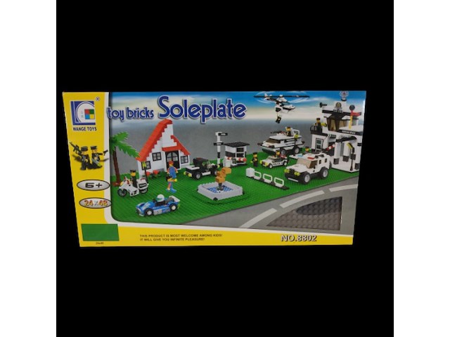 1 x sluban grondplaat wange toys grijs 8802 - afbeelding 3 van  3
