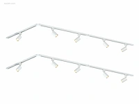 1 x spanningsrail 300 cm met 16 spots wit