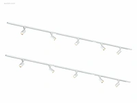 1 x spanningsrail 300 cm met 16 spots wit - afbeelding 2 van  10