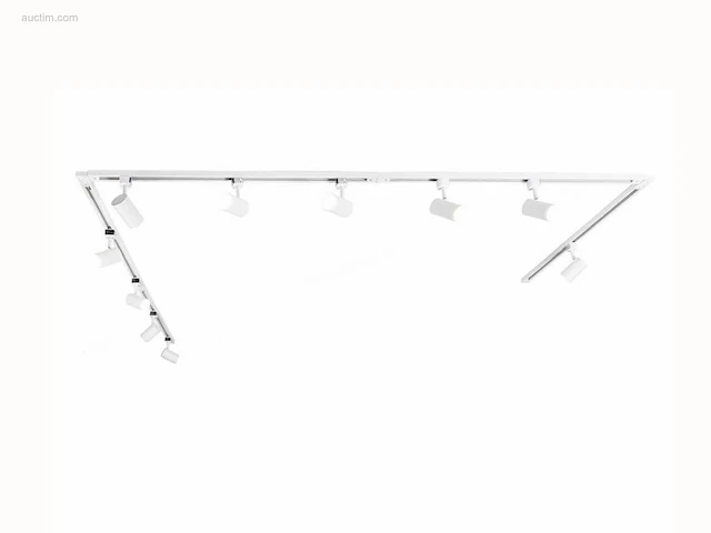 1 x spanningsrail 300 cm met 16 spots wit - afbeelding 3 van  10