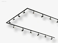 1 x spanningsrail 400 cm inclusief 20 spots...