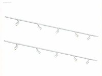 1 x spanningsrail 400 cm met 16 spots wit