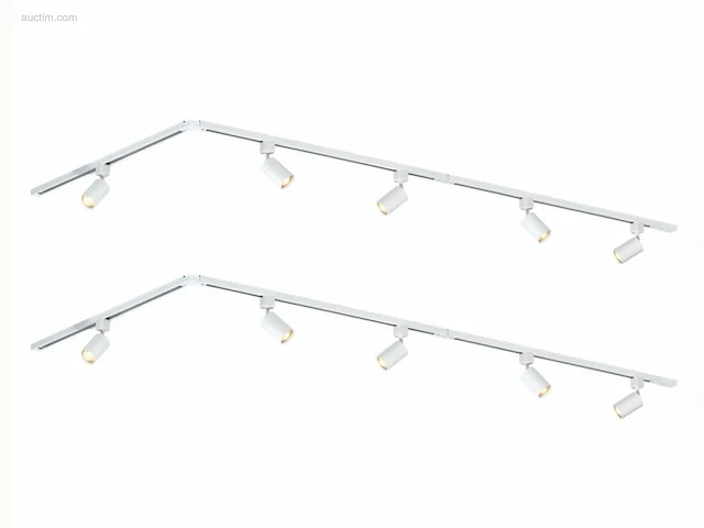 1 x spanningsrail 400 cm met 16 spots wit - afbeelding 2 van  10