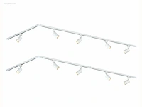 1 x spanningsrail 400 cm met 16 spots wit - afbeelding 2 van  10