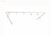 1 x spanningsrail 400 cm met 16 spots wit - afbeelding 3 van  10