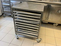 10-delige rvs patisserie wagen - afbeelding 2 van  3