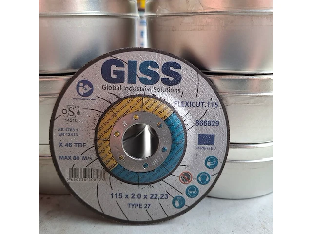 10 doos a 10 stuks doorslijpschijf giss, 115x2,0x22,23 - afbeelding 2 van  4