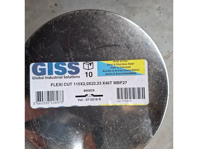10 doos a 10 stuks doorslijpschijf giss, 115x2,0x22,23 - afbeelding 3 van  4