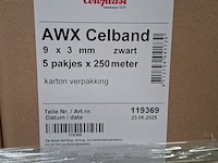 10 doos a 5 pakjes awx celband coroplast, 9 x 3mm zwart - afbeelding 8 van  8