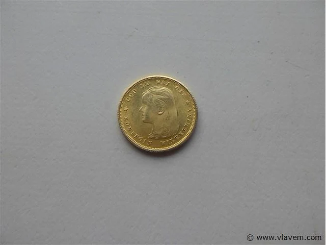 10 gulden nederland 1897 (verguld) - afbeelding 3 van  3