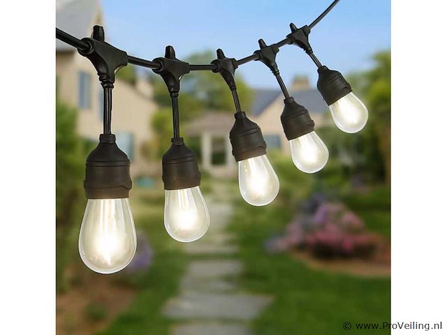 10 meter – e27 – koppelbare prikkabel – ip44 – met stekker (x20) - afbeelding 1 van  5