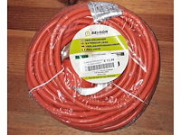 10 meter verlengkabel oranje met randaarde - afbeelding 1 van  3