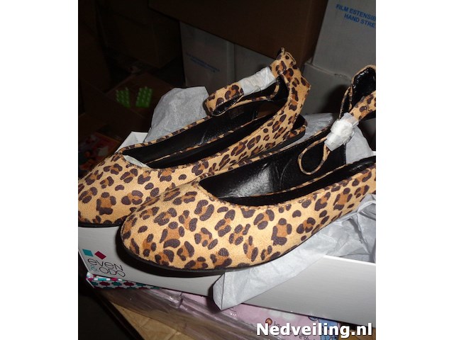 10 paar panterprint ballarina even & odds assorti maat - afbeelding 3 van  3
