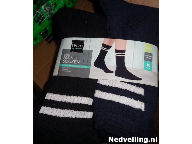 10 paar vrijetijdssokken maat 35/38 - afbeelding 3 van  3