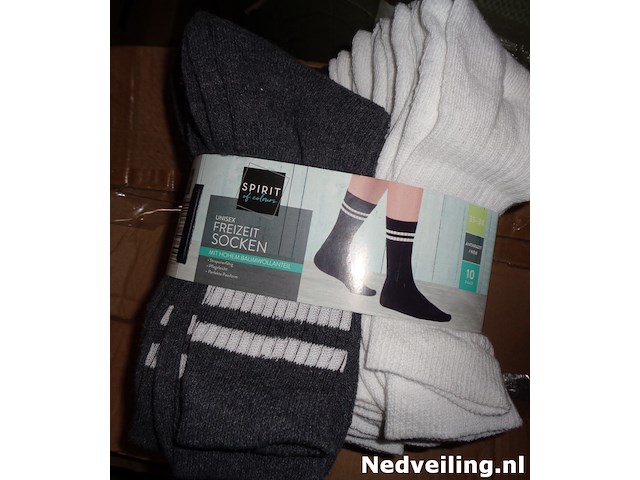 10 paar vrijetijdssokken maat 35/38 - afbeelding 2 van  3