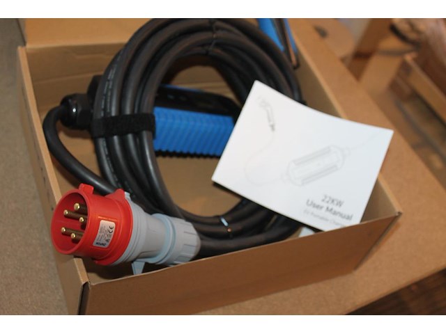 10 portable laadkabels 7 meter. cee32 rood naar type2. 22kw. - afbeelding 2 van  3