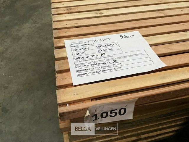 10 stuks tuinschermen hillhout afm 180x180 cm - afbeelding 7 van  10