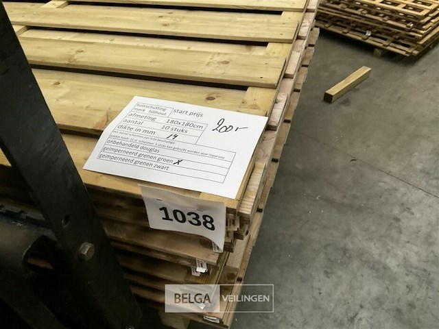 10 stuks tuinschermen hillhout afm 180x180 - afbeelding 1 van  11