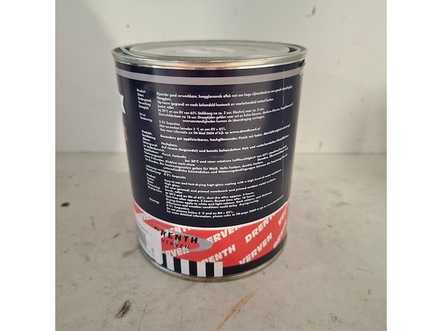 10 x 1 liter hoogglanslak, drenth, lgx, zwart - afbeelding 3 van  5