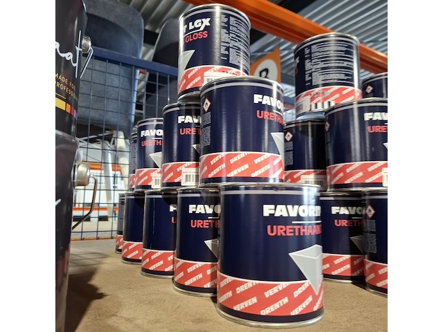 10 x 1 liter hoogglanslak lgx, drenth, zwart - afbeelding 1 van  5