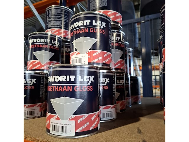 10 x 1 liter hoogglanslak lgx n0.15.10, drenth, monumentengroen - afbeelding 1 van  5