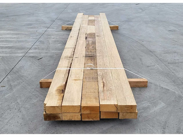 10 x afrikaans eiken 60 x 130mm, lengte 360 / 390cm - afbeelding 3 van  4