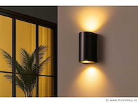 10 x buiten wandlamp – gu10 – dubbele lichtuitgang – ip65 – zwart - afbeelding 2 van  5