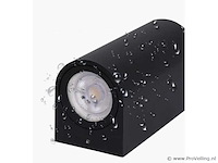 10 x buiten wandlamp – gu10 – dubbele lichtuitgang – ip65 – zwart - afbeelding 4 van  5