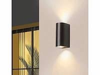 10 x buiten wandlamp – gu10 – dubbele lichtuitgang – ip65 – zwart