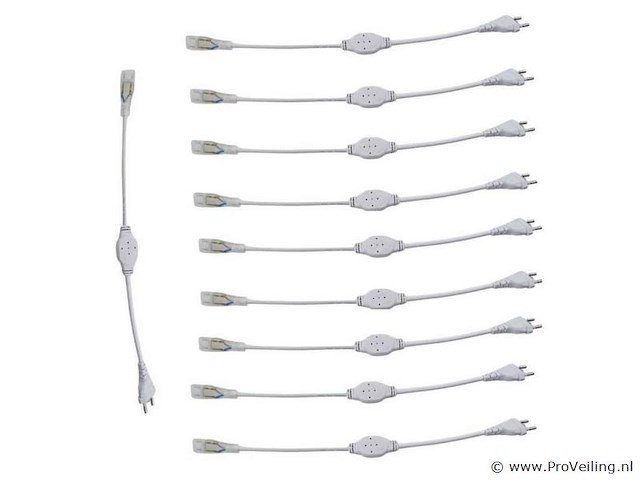 10 x connectoren voor neon led strip – monochroom - afbeelding 2 van  4