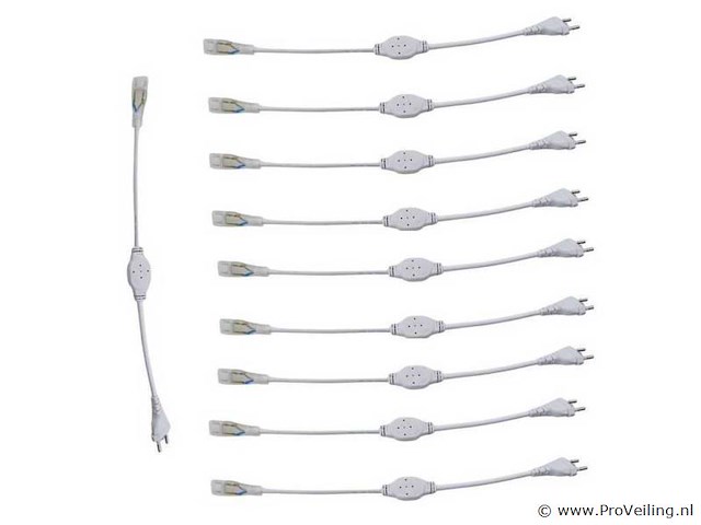 10 x connectoren voor neon led strip – monochroom - afbeelding 2 van  4