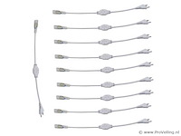 10 x connectoren voor neon led strip – monochroom - afbeelding 2 van  4