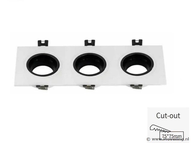 10 x downlight fitting – draaibaar – gu10 – wit/zwart – ip20 – ep-3 - afbeelding 2 van  5