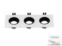 10 x downlight fitting – draaibaar – gu10 – wit/zwart – ip20 – ep-3 - afbeelding 2 van  5
