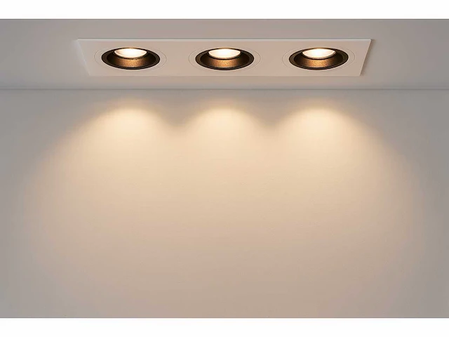 10 x downlight fitting – draaibaar – gu10 – wit/zwart – ip20 – ep-3 - afbeelding 1 van  5