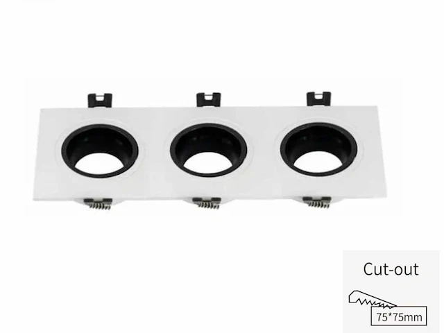 10 x downlight fitting – draaibaar – gu10 – wit/zwart – ip20 – ep-3 - afbeelding 2 van  5