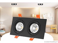 10 x downlight fitting – draaibaar – gu10 – zwart – ip20 – ep-2 - afbeelding 1 van  5