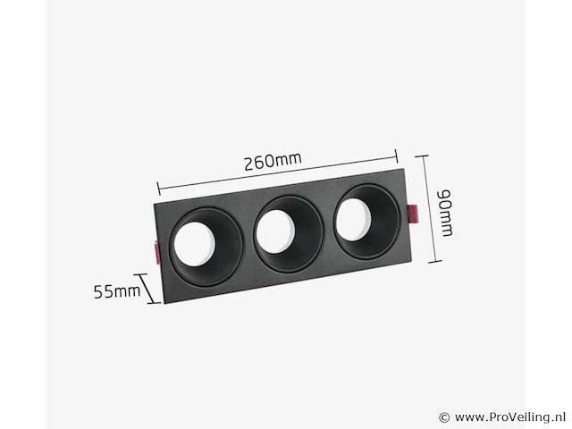 10 x downlight fitting – draaibaar – gu10 – zwart – ip20 – ep-3 - afbeelding 5 van  5