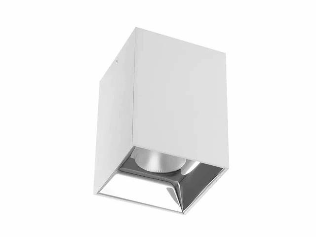 10 x downlight fitting – opbouwarmatuur – gu10 – cilindrisch – wit/chroom - afbeelding 2 van  3