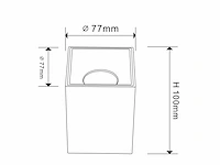 10 x downlight fitting – opbouwarmatuur – gu10 – cilindrisch – wit/chroom - afbeelding 3 van  3